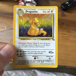 Pokemon Dragonite CLEAN / NEAR MINT 4/62 Fossil Holo Rare Unlimited English 1999 - Image 4