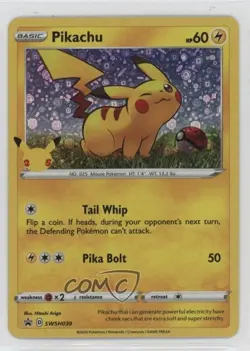 Pikachu (General Mills Promo) Holo Pokemon Sword & Shield Black Star #SWSH039 - Image 1