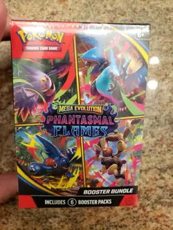 Pokemon TCG Mega Evolution Phantasmal Flames Booster Bundle Factory Sealed New - Image 1