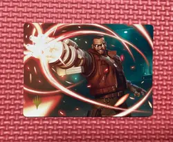 Barret Wallace Art Card Gold-Stamped Final Fantasy NM MTG - Image 1