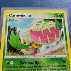 Pokemon Carnivine 7/17 Pop 8 Cracked Ice Reverse Holo Lightly Played *FREE SHIP* - Image 2