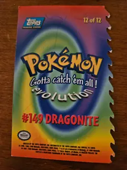 1999 Topps Pokemon the First Movie Dragonite 12 of 12 Die-Cut - Image 4