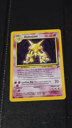 Pokemon TCG Alakazam Holo Rare 001/130 Base Set 2 80 HP Stage 2 English - Image 1