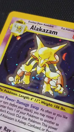 Pokemon TCG Alakazam Holo Rare 001/130 Base Set 2 80 HP Stage 2 English - Image 3