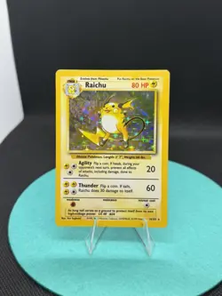 Pokemon TCG Raichu Base Set 14/102 Holo 1999-2000 Wizards Base Set Copyright... - Image 1