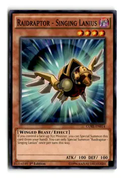 Raidraptor - Singing Lanius- CORE-EN014 1st Edition - YuGiOh-LP - Image 1