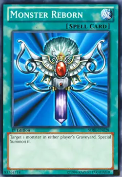 Yugioh! Monster Reborn - SDBE-EN028 - Common - 1st Edition Lightly Played, Engli - Image 1