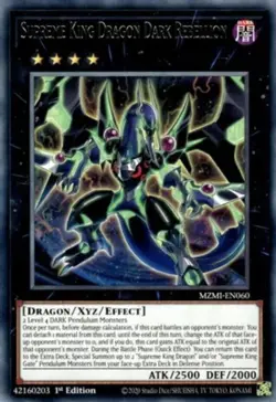 Yugioh! Supreme King Dragon Dark Rebellion - MZMI-EN060 - Rare - 1st Edition Nea - Image 1