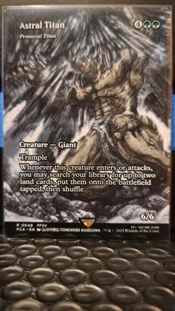 MTG Final Fantasy - Astral Titan #48 (Borderless Rare Creature) - Image 2