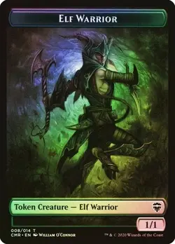 MTG TOKEN FOIL ELF WARRIOR 008 THE MONARCH 014 - Image 1
