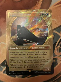 MTG Magic LOTR Lord of the Rings Showcase Surge Foil 0809 ARAGORN THE UNITER - Image 1