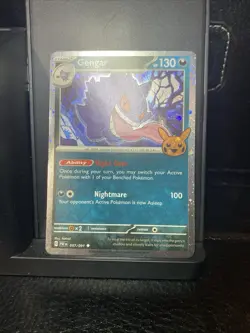 Pokemon Gengar (Cosmos Holo) 057/091 Trick or Trade Booster 2024 TCG Foil Card - Image 1