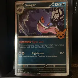 Pokemon Gengar (Cosmos Holo) 057/091 Trick or Trade Booster 2024 TCG Foil Card - Image 3