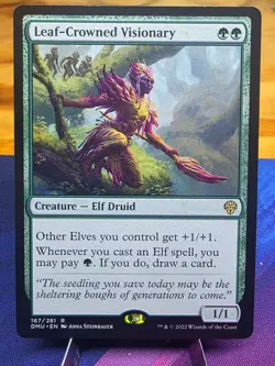 [1x] Leaf-Crowned Visionary - Near Mint, English - Dominaria United MTG Magic - Image 1