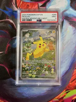 Pikachu 088 Pokemon Svp En-Sv Black Star Promo Paldea Adventure Chest MINT PSA 9 - Image 1