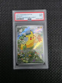 Pokemon Pikachu SVP 088 Paldea Adventure Chest AR Promo 2024 PSA 9 - Image 1