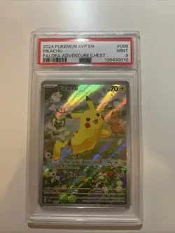 Pokemon SVP 088 Pikachu Paldea Adventure Chest Promo PSA 9 - Image 1
