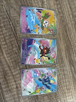 Pokemon TCG First Partner Illustration Collection Alola Starters Full Set - Image 1