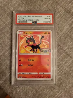 PSA 10 2017 Pokemon Japanese SM Promo Kitten Pokemon Card Festa #063 Gem Mint - Image 1