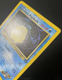 Sabrina's Psyduck 99/132 Gym Challenge Regular *DAMAGED* Pokemon Card - Image 3