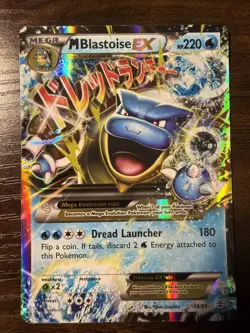 Pokemon M Blastoise EX Full Art TCG 18/83 Ultra Rare Holo Card - Image 1