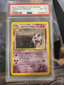 2000 Pokemon Gym Heroes 14 Sabrina's Gengar PSA 6 49286493 Graded Pokemon Cards - Image 1