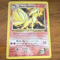 Blaine's Ninetales Gym Challenge Rare 21/132 60 HP English Unlimited Card - Image 1