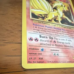 Blaine's Ninetales Gym Challenge Rare 21/132 60 HP English Unlimited Card - Image 2