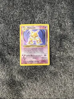 Pokemon Alakazam Base Set 1/102 Holo Rare 1999 English Pokemon TCG Card - Image 1
