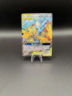 Pokemon TCG Moltres Zapdos Articuno GX Full Art Holo Card 66/68 Hidden Fates - Image 1