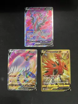 Galarian Lot Legendary Birds Pokemon Card Collection Zapdos Articuno Moltres NM - Image 2