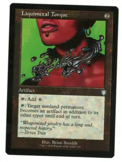 MTG Liquimetal Torque Retro Frame Brothers War Magic The Gathering TCG - Image 1