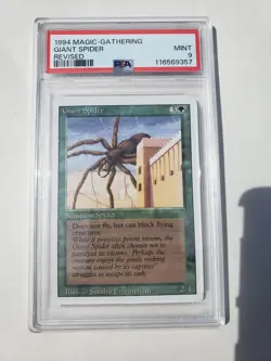 1994 MtG Magic the Gathering Revised Giant Spider PSA 9 - Image 1