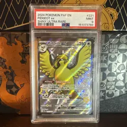2024 POKEMON PAF EN-PALDEAN FATES SHINY ULTRA RARE #221 PIDGEOT EX PSA 9 - Image 1
