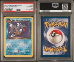 2000 POKEMON ROCKET DARK GYARADOS #25 1ST EDITION PSA 10 - Image 3