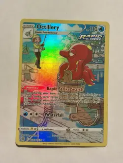 OCTILLERY TG03/TG30 BRILLIANT STARS POKEMON (TRAINER GALLERY, NM) Full Art Holo - Image 1