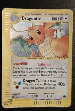 Pokemon Card- Dragonite-Expedition-Holo-9/165-Rare-ENG-E-reader-PL - Image 1