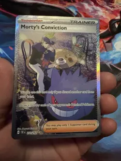 Pokemon Morty’s Conviction 211/162 Special Illustration Rare Temporal Forces Mnt - Image 1