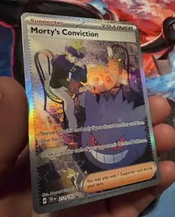 Pokemon Morty’s Conviction 211/162 Special Illustration Rare Temporal Forces Mnt - Image 2