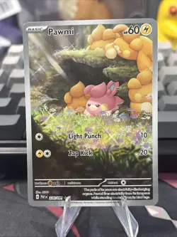 Pokemon Pawmi TCG SV Paldean Fates Holo Illustration Rare Card 226/091 Nm-LP - Image 3