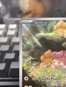 Pokemon Pawmi TCG SV Paldean Fates Holo Illustration Rare Card 226/091 Nm-LP - Image 5