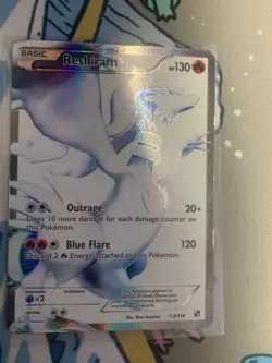 Pokemon Reshiram #113/114 Full Art Ultra Rare Holo Black White MP - Image 1