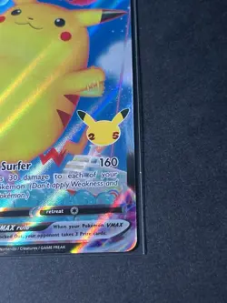 Pokemon TCG 2021 Surfing Pikachu VMAX Celebrations Holo Ultra Rare Card 009/025 - Image 5