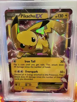 Pokemon Pikachu EX XY Black Star Holo Promo XY84 PSA 6 - Image 1