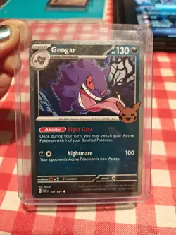 Pokemon Gengar Trick or Trade Cosmos Holo Card 057/091 Uncommon - Image 1