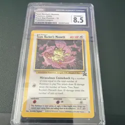 Team Rocket's Meowth 18 Promo Wizards Black Star Promos Pokemon Near Mint - Image 1