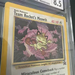 Team Rocket's Meowth 18 Promo Wizards Black Star Promos Pokemon Near Mint - Image 2