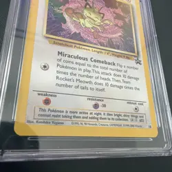 Team Rocket's Meowth 18 Promo Wizards Black Star Promos Pokemon Near Mint - Image 3