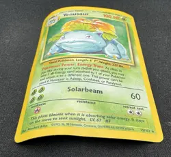Pokemon Venusaur Holo Rare Base Set Holo 15/102 (Heavily Damaged) Water Damage - Image 3
