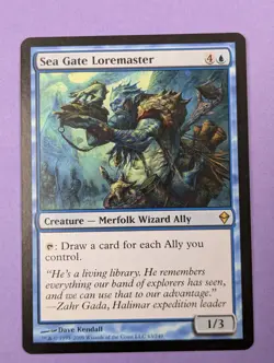 MTG Magic: Zendikar: Sea Gate Loremaster #63/249 Rare - NM - Image 1